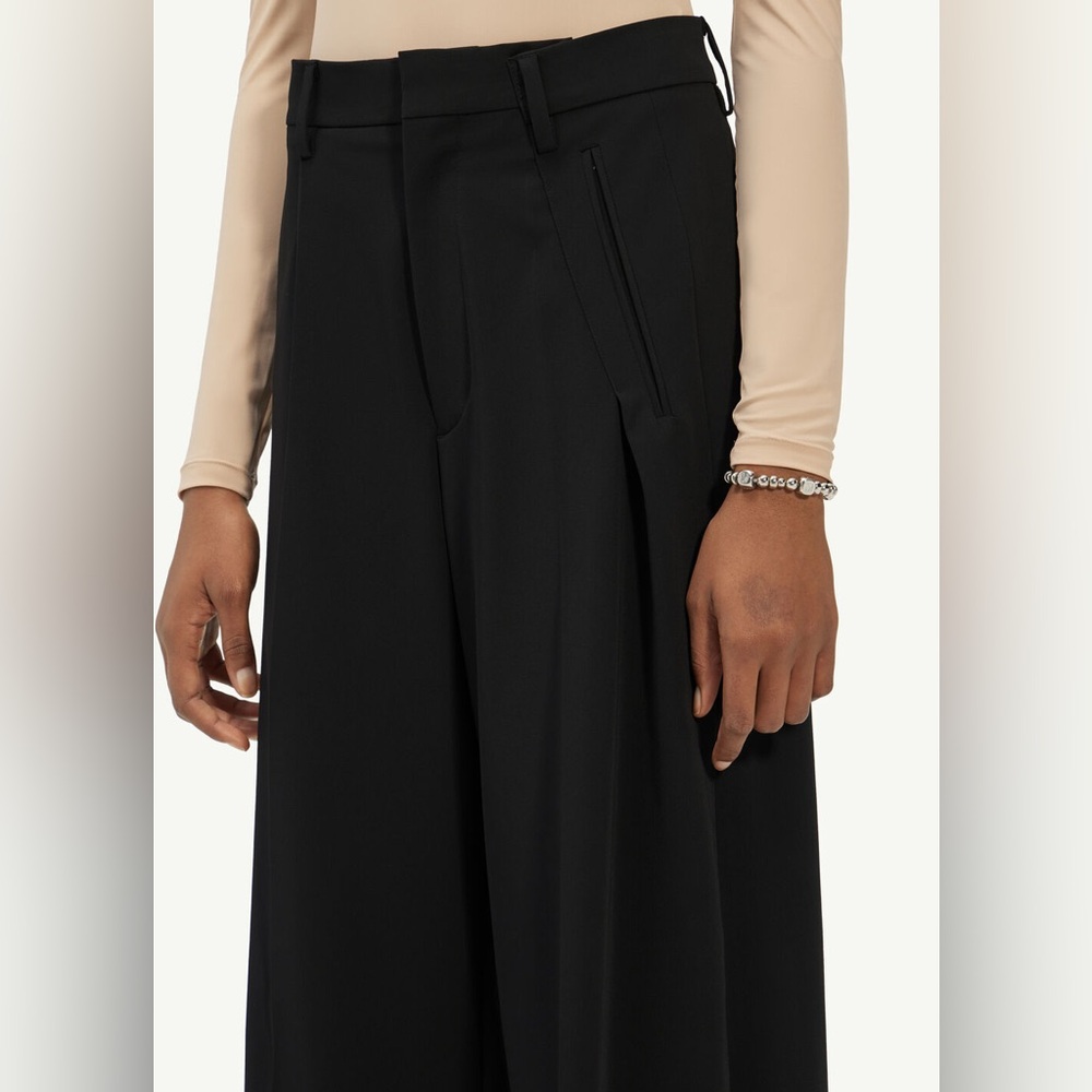 MM6 Maison Margiela Red Cropped Wide Leg Pants NWT IT 40 Made in Italy - Picture 4 of 8